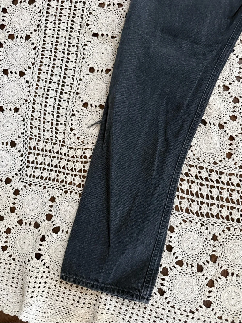 AGOLDE '90s High-Rise Straight-Leg Jeans Howl Black Wash Size 29